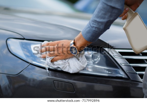 Driver checking the car before used or buy and\
sell,mechanic service