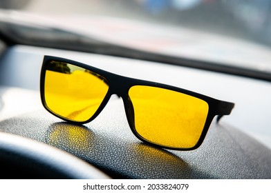 Driver Eye Protection Glasses With Yellow Lens