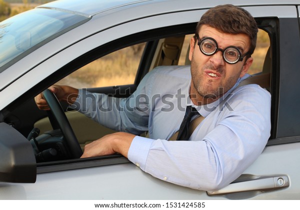 Driver with really bad\
vision