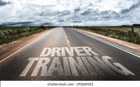 Driver Training Written On Rural Road