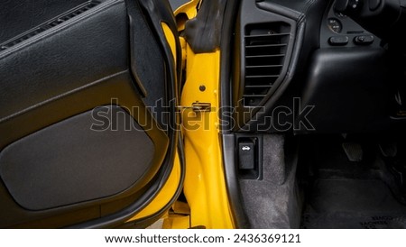Drivers door of a car open