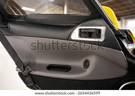 Drivers door panel on a car