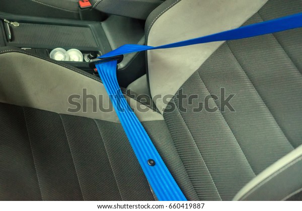 The driver\'s seat and seat\
belt