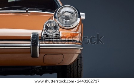 Drivers side headlight on a car