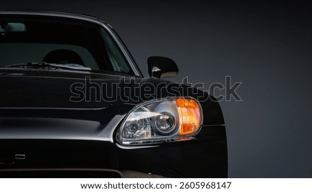 Drivers side headlight on a car