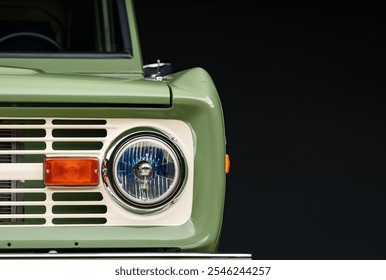 Drivers side headlight on a suv