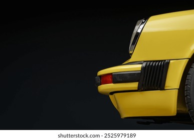 Drivers side view of the front bumper