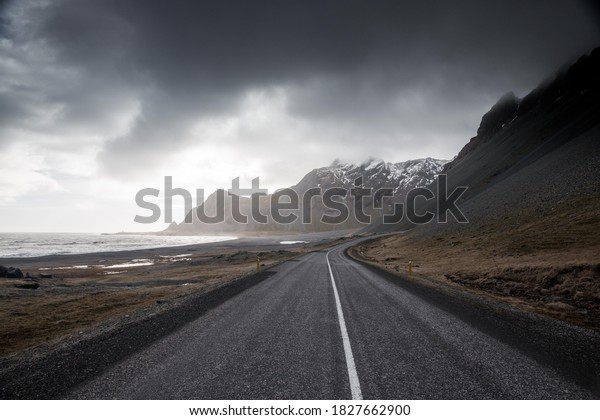 Driving around route 1 in\
Iceland