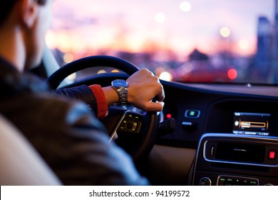 Driving a car at night