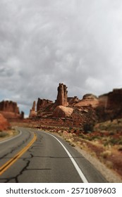 Driving down an Empty highway out west