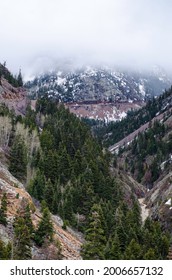 Driving Down Million Dollar Highway With Light Snow