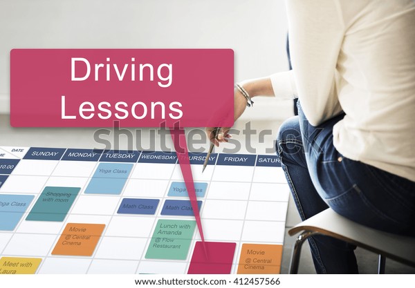 Driving
Lessons Test Examination License Teaching
Concept