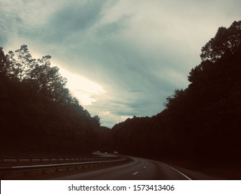 Driving On I-26 West, North Carolina Heading To Asheville, Nc.