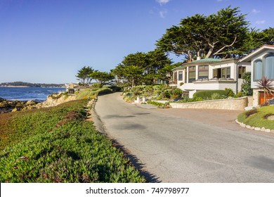 Driving On The Pacific Ocean Coast, In Carmel-by-the-sea, Monterey Peninsula, California