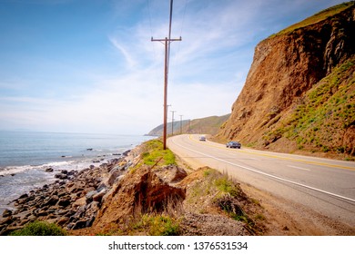 Driving On The PCH Pacific Coast Highway - MALIBU, UNITED STATES OF AMERICA - MARCH 29, 2019