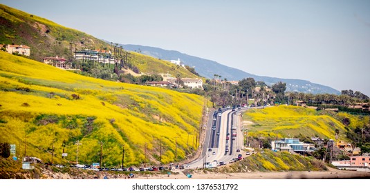 Driving On The PCH Pacific Coast Highway - MALIBU, UNITED STATES OF AMERICA - MARCH 29, 2019