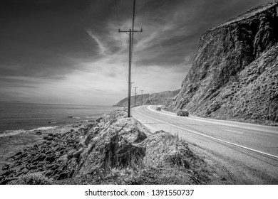 Driving On The PCH Pacific Coast Highway - MALIBU, UNITED STATES OF AMERICA - MARCH 29, 2019