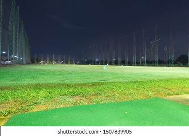 Driving Range At Night Time