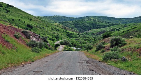 driving the road and clouds