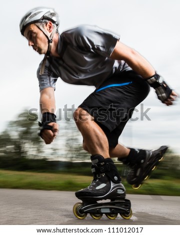 driving with roller blades
