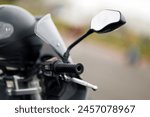 Driving school driving lessons. Motorcyclist on a motorcycle. young man learning how to drive motorbike. Close up of a motorbiker hand starting. motorbike, motorcycle, motor bicycle