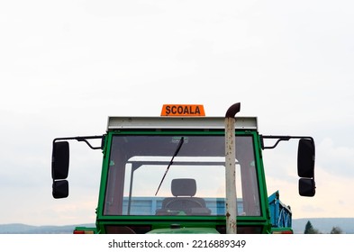 Driving School (scoala) Sign, Romanian Driving School Car Sign. Truck Driving School