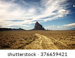 Driving to Shiprock butte in New Mexico