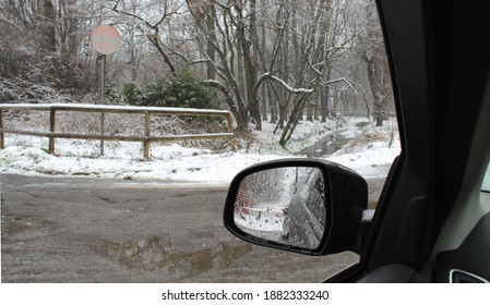 Driving In The Snow In Winter