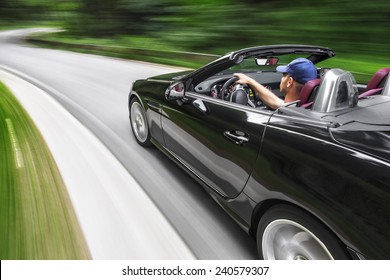Driving Sports Car
