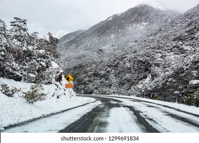 Driving Through Arthurs Pass, New Zealand