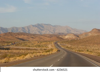 Driving through the Desert