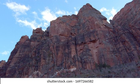 Driving Through Zion Canyon National Park In Utah