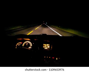 Driving and traveling at night in high velocity highway