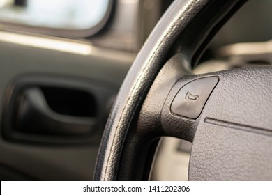 Driving Wheel With Horn Sign, Car Interior