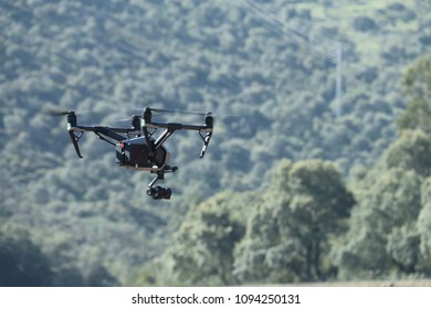 Dron Flying Over The Forest