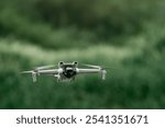 Drone in action with blurred foliage