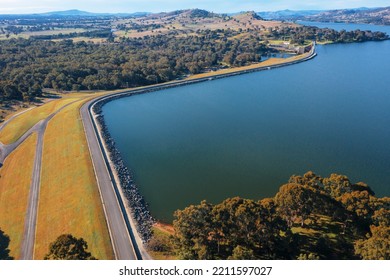 Drone Aerial Photograph Of Lake Hume Near Albury In Regional Victoria In Australia