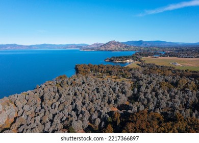 Drone Aerial Photograph Of Lake Hume Near Albury In Regional Victoria In Australia