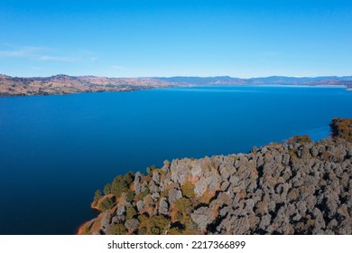 Drone Aerial Photograph Of Lake Hume Near Albury In Regional Victoria In Australia