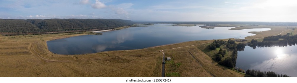 Drone Aerial Photograph Of Penrith Lakes Near The Sydney International Regatta Centre In New South Wales In Australia.