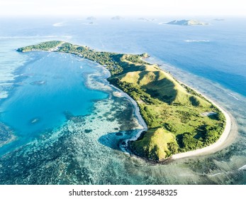 Drone Aerial Photography of the beautiful pristine islands of FIJI in the South Pacific Ocean - Blue Natural Clear Water - Shutterstock ID 2195848325