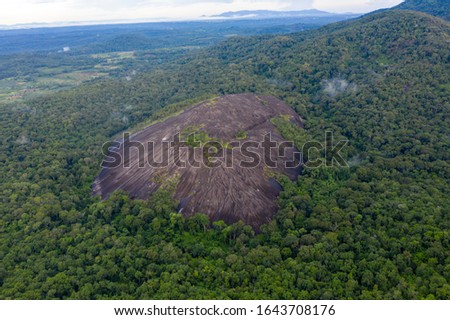 Drone and aerial photography of Nam Lear Mountain, Mondulkiri Province