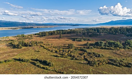 Drone Aerial View Of Cascade Lake In Cascade, Idaho