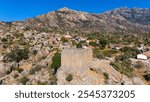 Drone Aerial View of Herakleia ancient ruins in Kapikiri Turkey