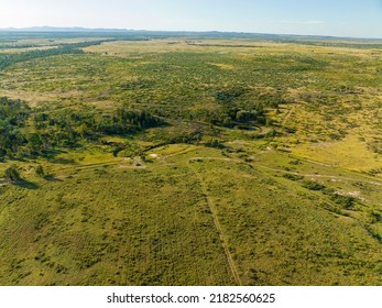 A Drone Aerial View Of The Vastness Of The Australian Bush In Central Queensland Around The Mining Towns Of Rubyvale And Sapphire.