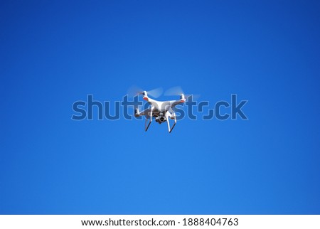 drone in the air hovering