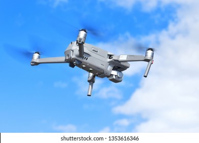 Drone background blue sky