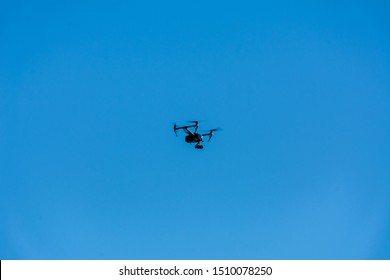 drone camera in the sky