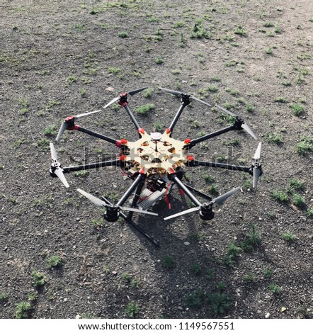 The drone. Custom octocopter