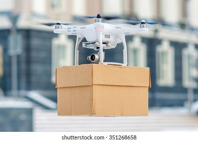 Drone Delivering Package